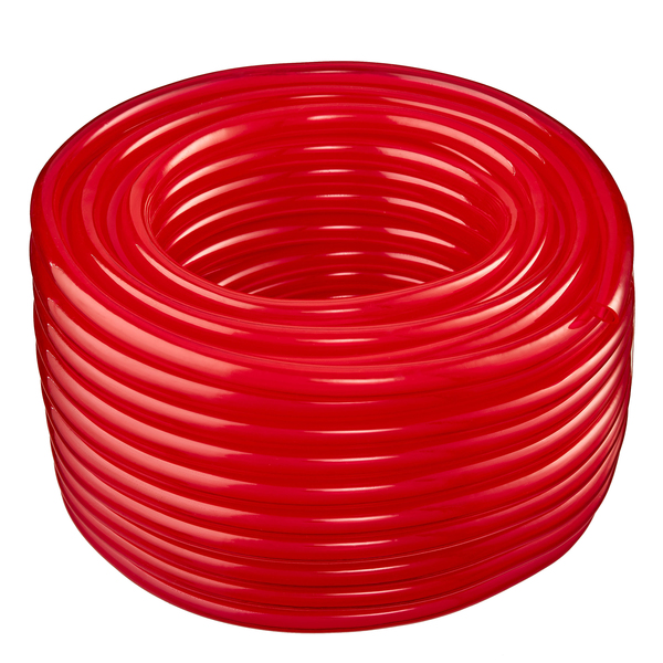 Hydromaxx 3/8" IDx1/2" ODx100Ft Translucent Non-Toxic Red Vinyl Tubing RTVT038100